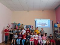 09 июня ребята летнего лагеря нашей школы посетили  МБУК ЦБС г. Коврова библиотеку № 7, где приняли участие в медиапрограмме «Мы патриоты!»,приуроченной ко дню России.